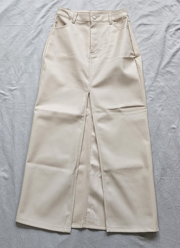 Long Skirt, Haute Monde, S, Ivory Leather